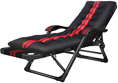 FACAZ Sedia a Sdraio Lettino Prendisole Sedie reclinabili Pieghevole Sedia da Giardino Nera Sedia reclinabile per Esterno Patio per Lato Piscina Cortile Spiaggia Patio Giardino Campeggio Max.200 kg
