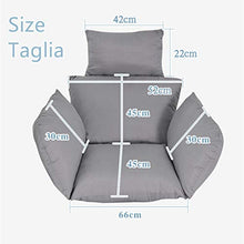 Cuscino per Sedia Sospesa a Dondolo Swing Singolo Cuscini Sdraio Imbottito Cuscino Lettino Divano Sofa , Giardino Interno Esterno Soggiorno Cortile Terrazzo (Vino rosso)