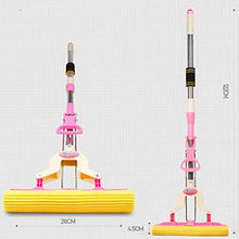 SSAYY Spray Mop Mop Piatto per Uso Domestico/Stretta di Mano in Spugna Morbida Antiscivolo/Approfondimento del Blocco del Filo/Leva Retrattile/Design con Impugnatura Umanizzata