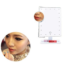 Specchio da trucco a LED portatile Touch Screen intelligente con luce specchio da spogliatoio luce 10X lente d'ingrandimento Xuan - vale la pena avere (colore: bianco, dimensioni: -)