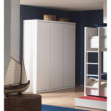 Vipack LAKL1314 Lara-Armadio a 3 Ante, in MDF Laccato, Colore: Bianco, 166 x 57 x 204,5 cm
