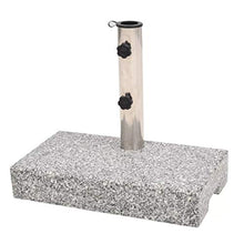 vidaXL Base per Parasole Rettangolare Robusta Stabile Elegante con Adattatori Supporto per Ombrellone in Granito 25 kg Tubo in Acciaio