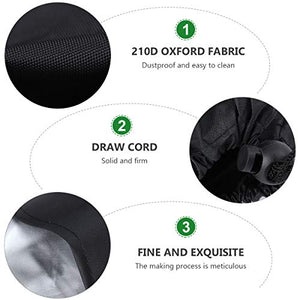 Aboofan, parasole per altalena 210D, impermeabile, in tessuto Oxford, antipolvere, telo di ricambio per portico (due posti), colore: nero
