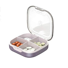 Astuccio portapillole, portapillole, portapillole, 4/6 scomparti, visibile e trasparente, scomparto portatile per pillole diviso, porta medicinali per uso quotidiano/viaggio