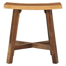 vidaXL Legno Massello di Suar Sgabello da Bagno Stile Rustico Robusto Comodo Elegante Seduta Poggiapiedi Supporto Doccia Marrone Semi Lucido
