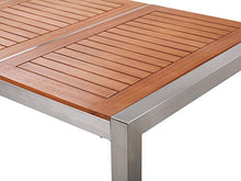 Beliani Set Giardino Tavolo Piano Legno di Eucalipto 6 Sedie Beige 180 x 90 cm GROSSETO