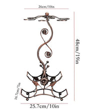 Controsoffitto Vino Cremagliera Di Vetro 19 Pollici 6 Bottiglia Freestanding Cremagliera Del Vino Appeso 6 Gancio Portabicchieri Da Vino Soggiorno Bar Cucina Art Déco Cremagliera Del Bicchiere Di Vino