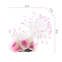Fgyhty Acquario Fish Tank Silicone Corallo Anemone impianto di Decorazione Design Calcestruzzo Simulazione di Base Piante Ornamenti