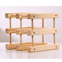 Portabottiglie da Appoggio Portabottiglie Impilabile Tavolo da Appoggio O Portabottiglie da Appoggio Portabottiglie in Legno di Pino Naturale Contiene 6 Bottiglie 26 X 24 X 24 cm