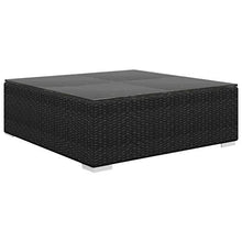 Festnight Set Divani da Giardino in Polyrattan, Set di Mobili da Giardino, Set Divano Esterno con Cuscini Nero 10 pz