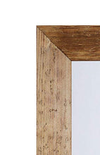 MO.WA Specchio da parete legno rustico abete finitura naturale Misura esterna cm. 56x147 da appendere sia in verticale che in orizzontale. Made in Italy.