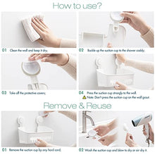 TAILI DIY Mensola per Doccia, per Bagno Scaffale con Ganci Doccia Caddy Rack a Muro per Cucina, Senza Foratura, per Organizzare Shampoo