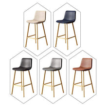YS Sedia Sgabello da Bar Sedile Bar, Nordic Creativo Tempo Libero Ferro Art Schienale Alto Cucina per la Casa Cucina Semplice e Moderna,Blu
