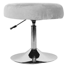 Ejoyous Sgabello, Mobili Moderni girevoli a 360 Gradi, con Sgabello Rotondo Regolabile per vanità, per Bagno Camera da Letto (Rosa), Sgabello da Toeletta, Sgabello Regolabile(Grigio)