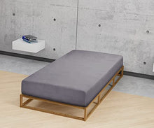 Biberna 0012344 Lenzuolo Frottee-Stretch (Altezza Materasso max. 22 cm) 1X 180X200 cm > 200X200 cm, Grigio Argento