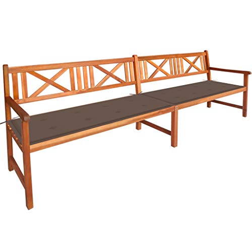 vidaXL Panca da Giardino con Cuscini 240 cm in Massello di Acacia