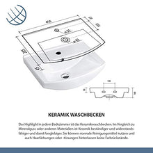 Planetmöbel - Set di mobili da bagno composto da mobile sotto-lavabo e armadietto a specchio, con sifone, ideale per il bagno degli ospiti, legno wengé