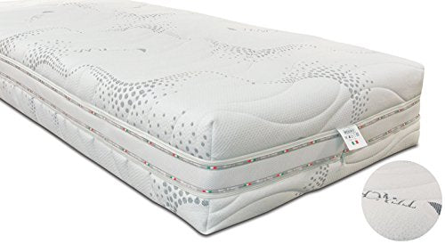 Baldiflex Emporio Fodera per Materasso Singolo in Ten-Cel, Coprimaterasso, con Fascia Traspirante, Sfoderabile con Zip, Atossica, Misura 80x190x18 cm