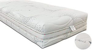 Baldiflex Emporio Fodera per Materasso Singolo in Ten-Cel, Coprimaterasso, con Fascia Traspirante, Sfoderabile con Zip, Atossica, Misura 80x190x18 cm