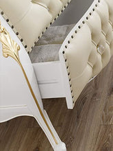 Simone Guarracino Luxury Design Comò e Specchio Ramirez Stile Barocco Decapé arredo Bagno bombato Avorio e Foglia Oro Marmo Crema Ecopelle Champagne Bottoni e pomelli Crystal SW