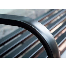 Panchina da Giardino Panchine in Metallo per Esterni, Sedia in Ghisa con Struttura in Acciaio per Patio Parco Giardino Portico Anteriore Percorso Cortile Arredamento da Giardino Mobili da Ponte, NER