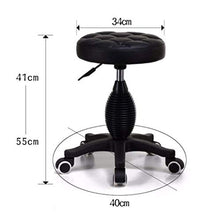 Poltrone Nubao Cuoio Sintetico di Bellezza Sgabello Alto Rebound Rotonda Sgabello Sala riunioni Ufficio Hotel banco da Lavoro Sgabello Rotazione di 360 Gradi (Colore: D, Dimensione: 41-55CM)