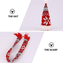 Minkissy 3 Pezzi di Natale Bottiglia di Vino Vestito Copertura Cappello Sciarpa Champagne Borse Decorazioni per Feste di Natale Rosso