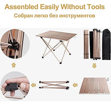 HANYF Tavolo da Picnic, Tavolo in Lega di Alluminio Pieghevole Ultraleggero Tavolo Pieghevole Portatile, Sacchetto di Stoccaggio, Adatto per Esterno, Campeggio, Picnic, Barbecue, Spiaggia, Pesca,M