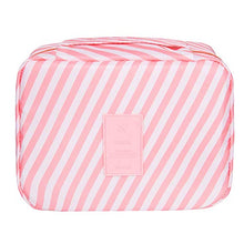 TREESTAR Strisce Diagonali Lavaggio Borsa da Viaggio Impermeabile Custodia di Grande capacità Caso Cosmetico Borsa Cosmetica per Il Lavaggio Portatile con Gancio per Uomini Donne Che Viaggiano (Rosa)