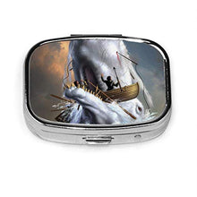 Moby-Dick-1 - Scatola per pillole, quadrata, per medicine, facile da usare, per riporre medicine