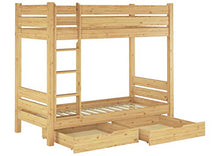 Erst-Holz Letto a Castello in Pino Anche per Adulti 90x200 divisibile e con cassettoni 60.16-09T100S2