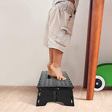 Sgabello Pieghevole Portatile per Bagno Nero, sgabello pieghevole in plastica Sgabello pieghevole pieghevole per cucina Bagno uso da viaggio