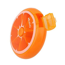 Portable pillola rotante 7 giorni settimanali Holder dell'organizzatore della medicina di Viaggio Tablet di immagazzinaggio della cassa della scatola Dispenser stile sveglio di frutta (arancione)