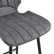 [en.casa] Sgabello da Bar Planica 102,5 x 46,5 x 51 cm Set di 6 Similpelle Alcantara Imbottito Grigio Scuro
