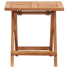 Tavolo da giardino pieghevole quadrato, in legno di acacia, per esterni, balcone, terrazza, 40 x 40 x 40 cm