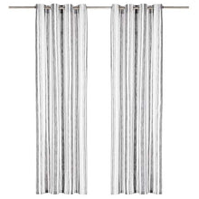 vidaXL 2X Tende con Anelli Classici Eleganti Moderne Tendaggi Casa Rivestimento Finestre Privacy in Metallo e Cotone 140x245 cm Antracite