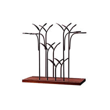 FYLHX Freestanding Cremagliera del Vino,Metallo Tavolo Cremagliera del Bicchiere di Vino Legno Vino Cremagliera di Vetro per Home Decor Bar Cucina Portabicchieri da Vino.