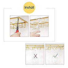 Y DWAYNE Portabottiglie portabottiglie a Parete Piccolo Appeso a Parete rovesciata, Porta Bicchiere da Vino da Cucina, Disponibile in Varie Dimensioni, Fila Oro-5