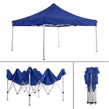 TecTake 800686 Gazebo Richiudibile 3x3 m Pieghevole a Fisarmonica, Alluminio, 100% Impermeabile, con 4 Parti Laterali, Picchetti e Sacca - Diversi Colori – (Blu | No. 403155)