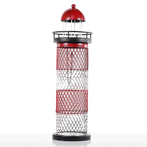 Jixi Creativo Wine Rack Pratico del mestiere casa Ornamento Regalo Decor Titolare Faro Vino Balconcino portabottiglie Supporto del Metallo Scultura Portavini Portabottiglie (Color : Red)