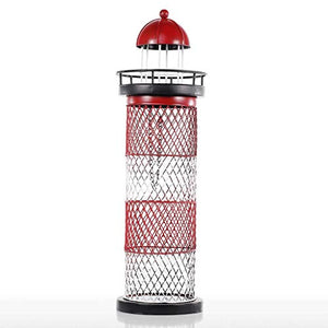 Jixi Creativo Wine Rack Pratico del mestiere casa Ornamento Regalo Decor Titolare Faro Vino Balconcino portabottiglie Supporto del Metallo Scultura Portavini Portabottiglie (Color : Red)