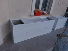 ITALFROM - Copri Bidoni in Alluminio e Bachelite Vari Colori - 2100x510xh750 mm (Chiuso Scorrevole, Marrone)