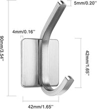 Anupow 4 Pezzi Ganci Adesivi,Ganci Portasciugamani Impermeabile in Acciaio Inox Ganci Autoadesivo per Cucina e Bagno