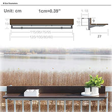 SFSGH Tavolo Pieghevole da Balcone a Parete, Tavolo da Balcone Pieghevole, Tavolo da ringhiera Regolabile (Colore: caffè, Dimensioni: 4 Dimensioni)