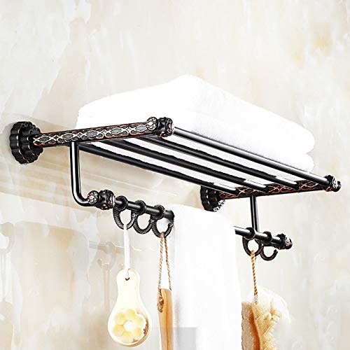 MBYW Portasciugamani Moderno Minimalista Portasciugamani Elegante per Il Bagno di Moda Portasciugamani Stile Europeo e Americano/Set di Porta Asciugamani da Bagno in Rame Nero