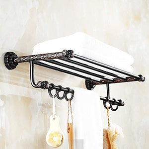 MBYW Portasciugamani Moderno Minimalista Portasciugamani Elegante per Il Bagno di Moda Portasciugamani Stile Europeo e Americano/Set di Porta Asciugamani da Bagno in Rame Nero
