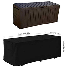 oueaen Coperchio della Scatola del Ponte - Copertura della Scatola del Ponte Impermeabile a Prova di UV da Giardino Copertura Protettiva della Scatola di immagazzinaggio 123x62x55cm(Nero)