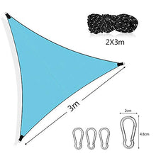 ASANMU Tenda da sole triangolare, impermeabile, per balcone, protezione dai raggi UV, per giardino, terrazza, campeggio e attività all'aperto (3 x 3 x 3 m)