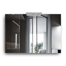styleglass Specchio Bagno Rettangolare Reversibile Perla 100x70cm, Specchio Parete con Lampada a LED 6000Kelvin, Telaio in PVC, Kit Fissaggio Murale Incluso, Grado di Protezione IP44