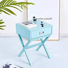 DNSJB Comodino, Comodino Comodino con cassettiera, cassettiera X-Shape per casa, Soggiorno e Camera da Letto (Color : Light Blue)